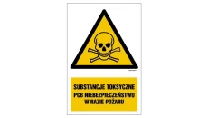 ZNAK - GF008 Substancje toksyczne. Niebezpieczeństwo w razie pożaru 10 x 15 cm KN - Folia podłogowa
