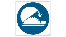 ZNAK - GJ031 Nakaz stosowania osłony nastawnej 35 x 35 cm KS - Folia podłogowa foto.