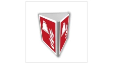 ZNAK - BF804 Zestaw sprzętu przeciwpożarowego (3D dościenny) 15 x 15 cm PN - Płyta 1mm