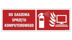 ZNAK - BC136 Gaśnica do gaszenia sprzętu komputerowego 36 x 14 cm FN - Folia samoprzylepna