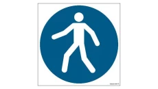 ZNAK - GJ024 Nakaz przechodzenia w oznakowanym miejscu 10 x 10 cm PN - Płyta 1mm