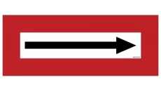 ZNAK - BC114 Kierunek drogi 36 x 14 cm KN - Folia podłogowa