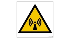 ZNAK - GD005 Ostrzeżenie przed promieniowaniem niejonizującym 50 x 50 cm FN - Folia samoprzylepna