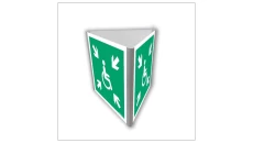 ZNAK - AE824 Miejsce zbiórki do ewakuacji dla osób niepełnosprawnych (3D dościenny) 35 x 35 cm PS - Płyta 1mm foto.