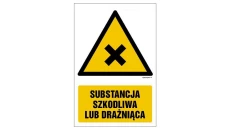 ZNAK - GF026 Substancja szkodliwa lub drażniąca 35 x 52,5 cm KN - Folia podłogowa
