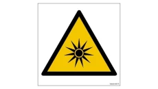 ZNAK - GD027 Ostrzeżenie przed promieniowaniem optycznym 50 x 50 cm PN - Płyta 1mm