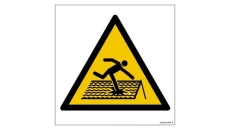 ZNAK - GD036 Ostrzeżenie przed kruchym dachem 35 x 35 cm KS - Folia podłogowa foto.