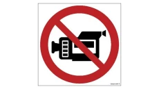 ZNAK - GB032 Zakaz filmowania 50 x 50 cm FS - Folia samoprzylepna foto.