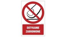 ZNAK - GC050 Dotykanie zabronione 30 x 45 cm KN - Folia podłogowa