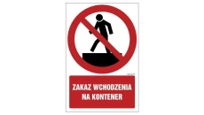 ZNAK - GC063 Nie dotykać urządzenie pod napięciem 20 x 30 cm KN - Folia podłogowa