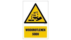 ZNAK - GF061 Wodorotlenek sodu 15 x 22,5 cm FN - Folia samoprzylepna