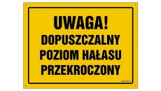 ZNAK - OA059 Miejsce pracy 30 x 21,5 cm BN - Płyta żółta 0,6mm