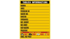 ZNAK - OA001 Uwaga! Rusztowanie w remoncie 35 x 25 cm FN - Folia samoprzylepna