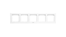 SONATA Ramka pięciokrotna do łączników IP-44 biały mat RH-5R/75