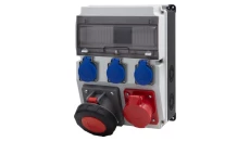 Rozdzielnica CAJA 12M BICOLOR - gniazda 32A 5p, 63A 5p, 3x230V /12 modułów/