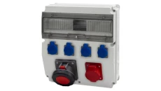 Rozdzielnica CAJA 15M - gniazda 32A 5p, 63A 5p, 4x230V /15 modułów/
