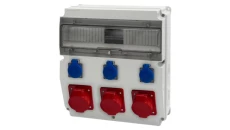 Rozdzielnica CAJA 15M - gniazda 16A 5p, 2x32A 5p, 3x230V /15 modułów/