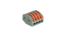 Szybkozłączka 4x z dźwigniami do wszystkich rodzajów przewodów 24A 0,2-4mm2 450VAC SZ-4D W-00368 /kpl 5szt./