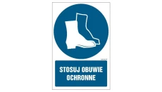 ZNAK - GL046 Stosuj obuwie ochronne 30 x 45 cm PS - Płyta 1mm foto.