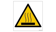 ZNAK - GE004 Gorąca powierzchnia 10 x 10 cm FN - Folia samoprzylepna