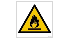 ZNAK - GD021 Ostrzeżenie przed substancjami łatwopalnymi 50 x 50 cm PN - Płyta 1mm