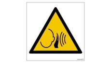 ZNAK - GD038 Ostrzeżenie przed nagłym hałasem 50 x 50 cm FS - Folia samoprzylepna foto.