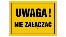 ZNAK - OA156 Uwaga! Wózki widłowe 80 x 57 cm BN - Płyta żółta 0,6mm