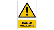 ZNAK - GF076 Uwaga! Dwutlenek węgla 30 x 45 cm PS - Płyta 1mm foto.