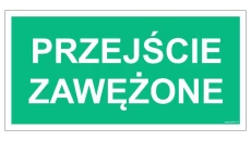 ZNAK - AC038 Przejście zawężone 80 x 40 cm FS - Folia samoprzylepna foto.