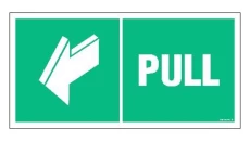 ZNAK - AC033 Pull 30 x 10 cm FS - Folia samoprzylepna foto.