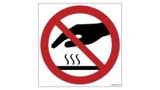 ZNAK - GB014 Nie dotykać. Gorąca powierzchnia 10 x 10 cm KN - Folia podłogowa