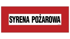 ZNAK - BC111 Syrena pożarowa 54 x 21 cm FN - Folia samoprzylepna