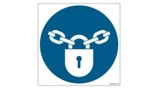 ZNAK - GJ028 Nakaz stosowania zamknięcia 25 x 25 cm TS - Płyta TD foto.