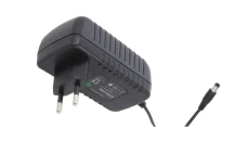 POSB24100A, zasilacz 24V/1A/24W czarny, adapter horyzontalny, gniazdo AC:CEE7/16. wtyk DC:2.1/5.5(+)