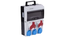 Rozdzielnica budowlana CAS_1 hermetyczna IP54 Bez zabezpieczeń + 32A/5P + 16A/5P + 3x230V/2P+Z DOKTORVOLT DV-8102-F