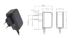 Wtyczkowy zasilacz impulsowy 24V/1A/24W z wtykiem DC - 2.5x5.5