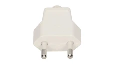 Wtyczka płaska 10A b/u 250V biała WT-1001 (ZN-11 2,5A)