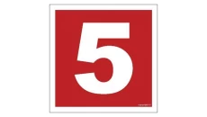 ZNAK - BC025 Liczba 5 15 x 15 cm PN - Płyta 1mm