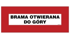 ZNAK - BC125 Brama otwierana do góry 36 x 14 cm FS - Folia samoprzylepna foto.