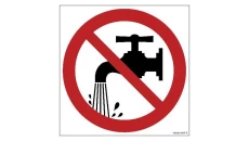 ZNAK - GB026 Oszczędzaj wodę 50 x 50 cm FN - Folia samoprzylepna