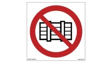 ZNAK - BA004 Nie zastawiać 20 x 20 cm FS - Folia samoprzylepna foto.