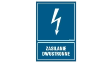 ZNAK - HG030 Zasilanie dwustronne - opakowanie 10 sztuk 5 x 7,5 cm PN - Płyta 1mm