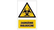 ZNAK - GF037 Zagrożenie biologiczne 70 x 105 cm KN - Folia podłogowa