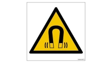 ZNAK - GD006 Ostrzeżenie przed silnym polem magnetycznym 50 x 50 cm PS - Płyta 1mm foto.