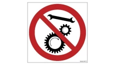 ZNAK - GB029 Zakaz naprawiania urządzenia w ruchu 50 x 50 cm PS - Płyta 1mm foto.