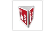 ZNAK - BF805 Alarm pożarowy (3D dościenny) 10 x 10 cm PN - Płyta 1mm