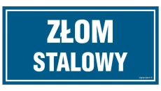 ZNAK - OA113 Złom stalowy 40 x 20 cm FN - Folia samoprzylepna