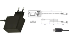 Wtyczkowy zasilacz impulsowy 5V/2A/10W z wtykiem DC - micro USB