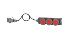 Rozdzielnica TRIBOX - gniazda 3x16A 5p, przewód OW 5x2,5mm2 - 3m z wtyczką 16A 5p IP65