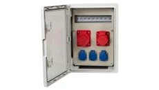 Rozdzielnica budowlana RB-300 12M - gniazda 16A 5p, 32A 5p, 3x230V, /12 modułów/